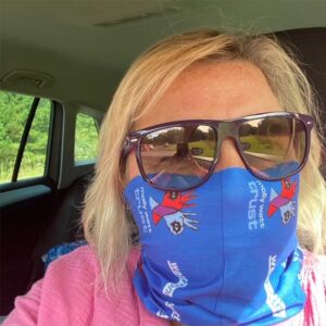 Snood face covering branded with Molly Watt Trust